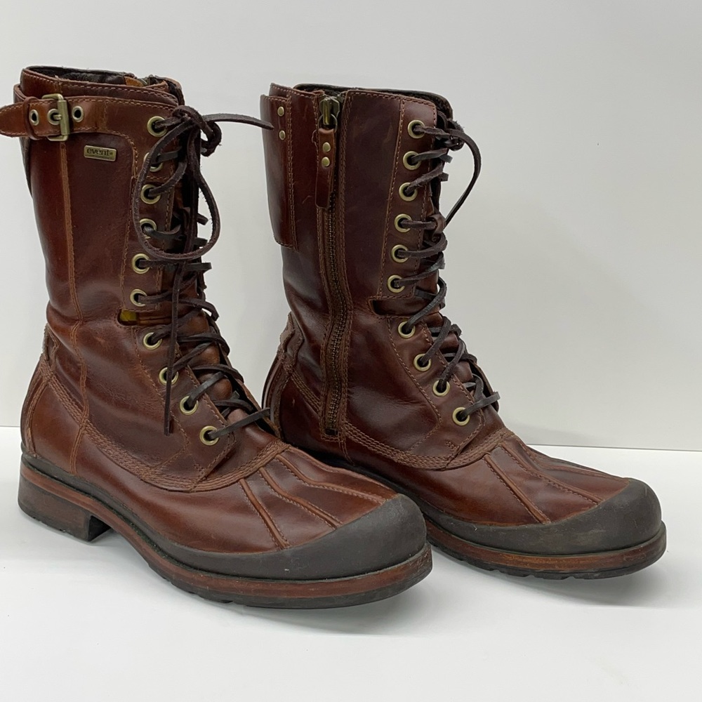 REESE MENS 10 UGG REESE CHESTNUT MOTORCYCLE STYLE BOOTS EVENT WATERPROOF 1001565